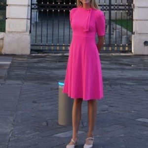 Donna Morgan Electric Pink Tie Dress